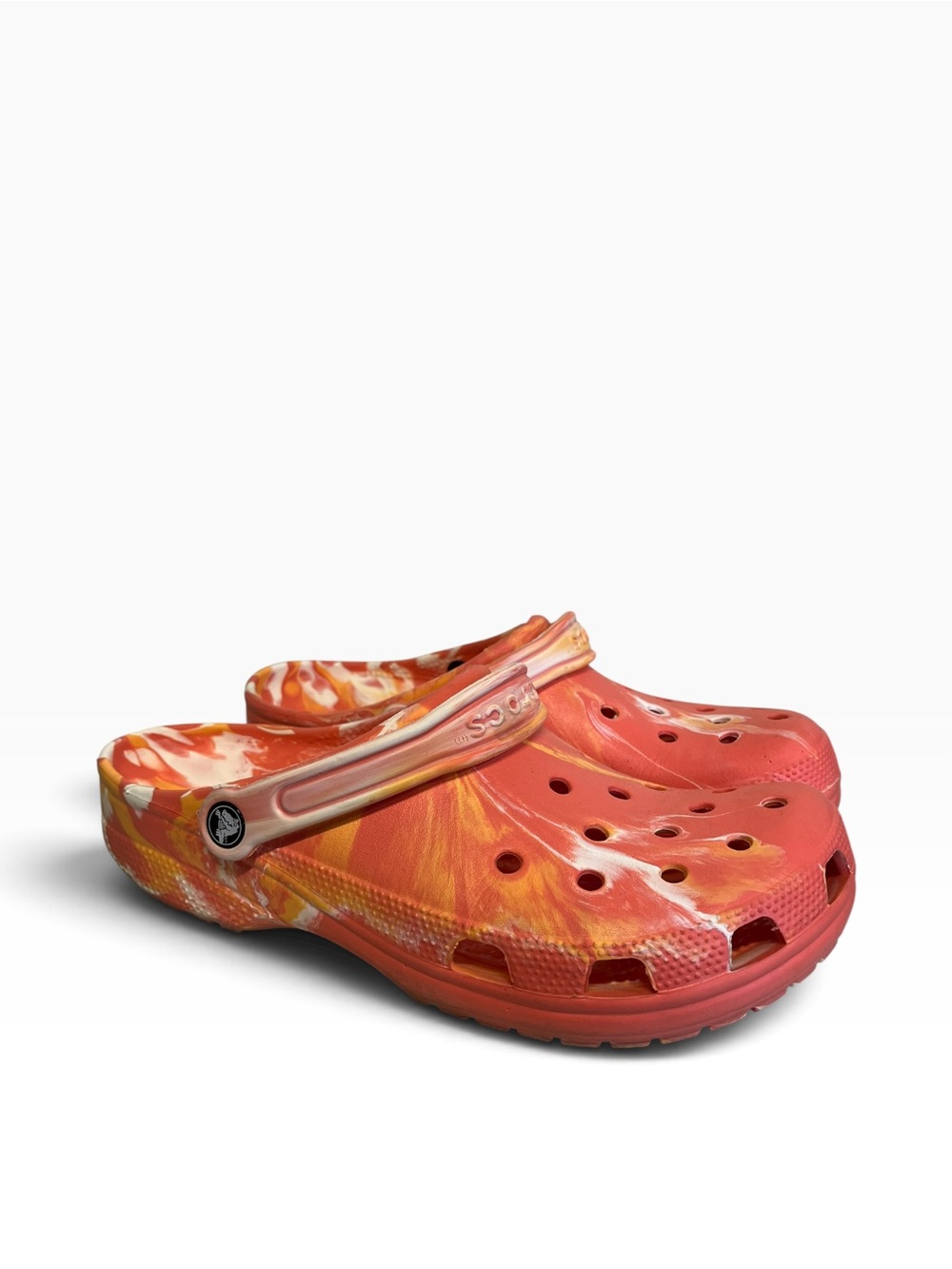Crocs | Classic Orange Marbled Clog Tie Dye W 10 M 12